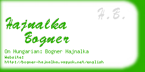 hajnalka bogner business card